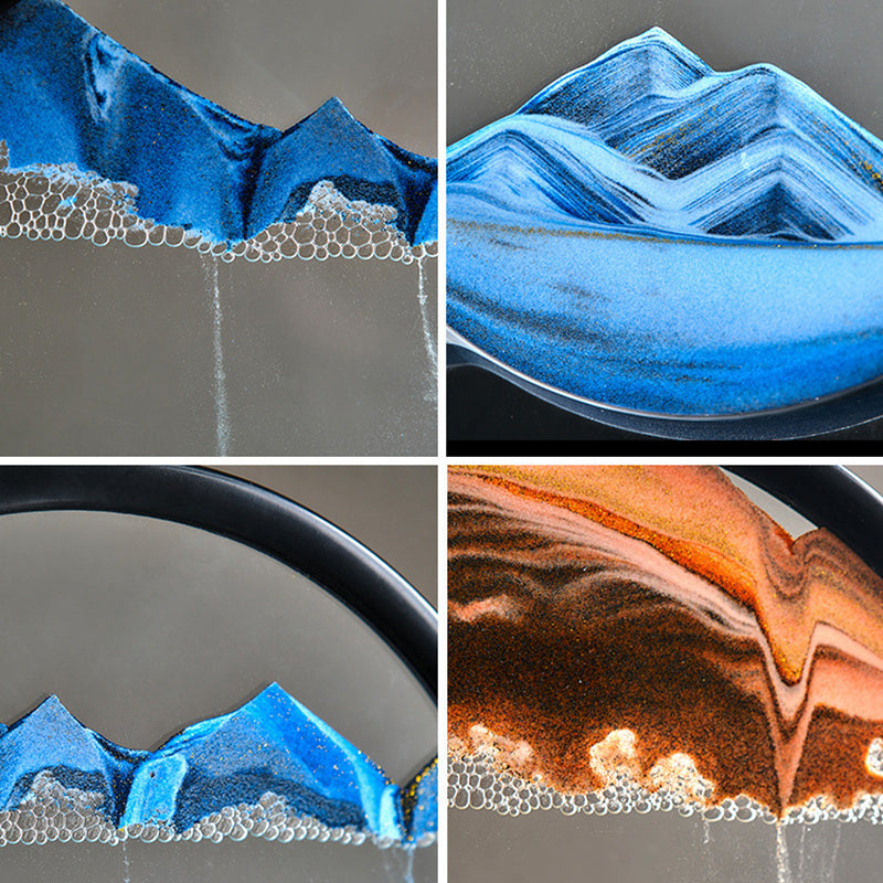 3D Flowing Sand Art Hour Glass Decor