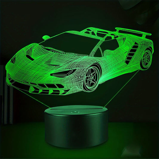 Race Car Night Light 3D Illusion Lamp