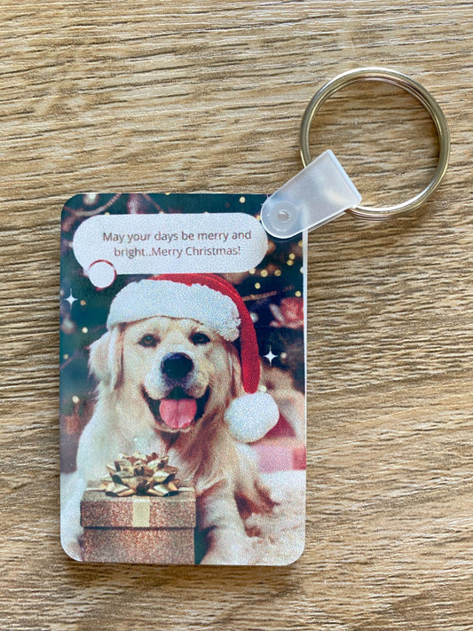 Dog Merry Christmas Keychains