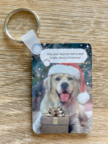 Dog Merry Christmas Keychains