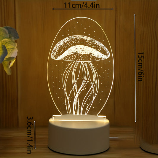 3D Jelly Fish Night Light