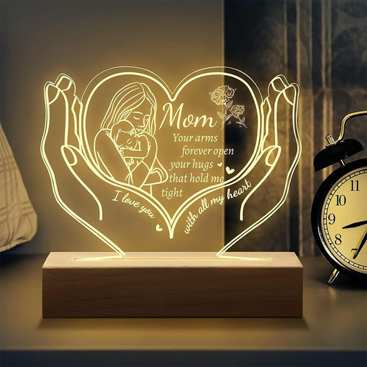 For Mom From Daughter or Son 3D LED Night Lamp