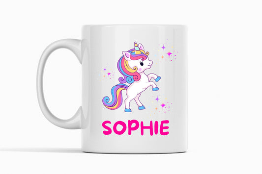 Sparkling Unicorn Personalised Kids Mug